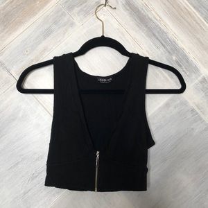 Fashion Nova Zip Crop Top